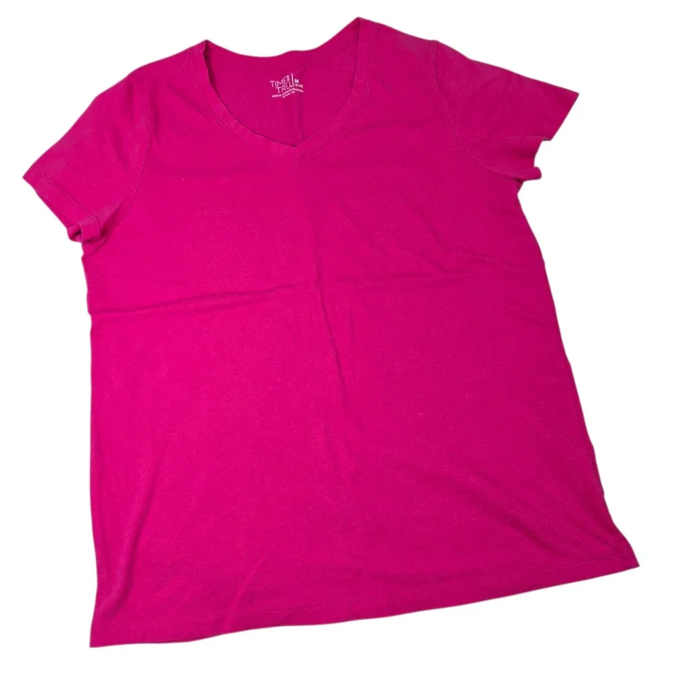 Time and Tru Christopher Banks Womens T-Shirt Bundle Short Sleeve - Pink & Green - Picture 2 of 13